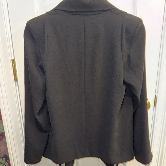Anthropologie Cartonnier Open Front Drapey Blazer Chic Career Jacket Sz XS - Picture 6 of 7